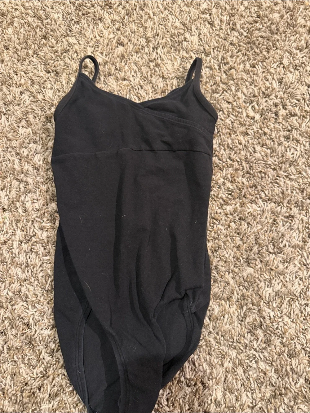 Kids Black and Purple Dance Leotard with Patterned Yoke